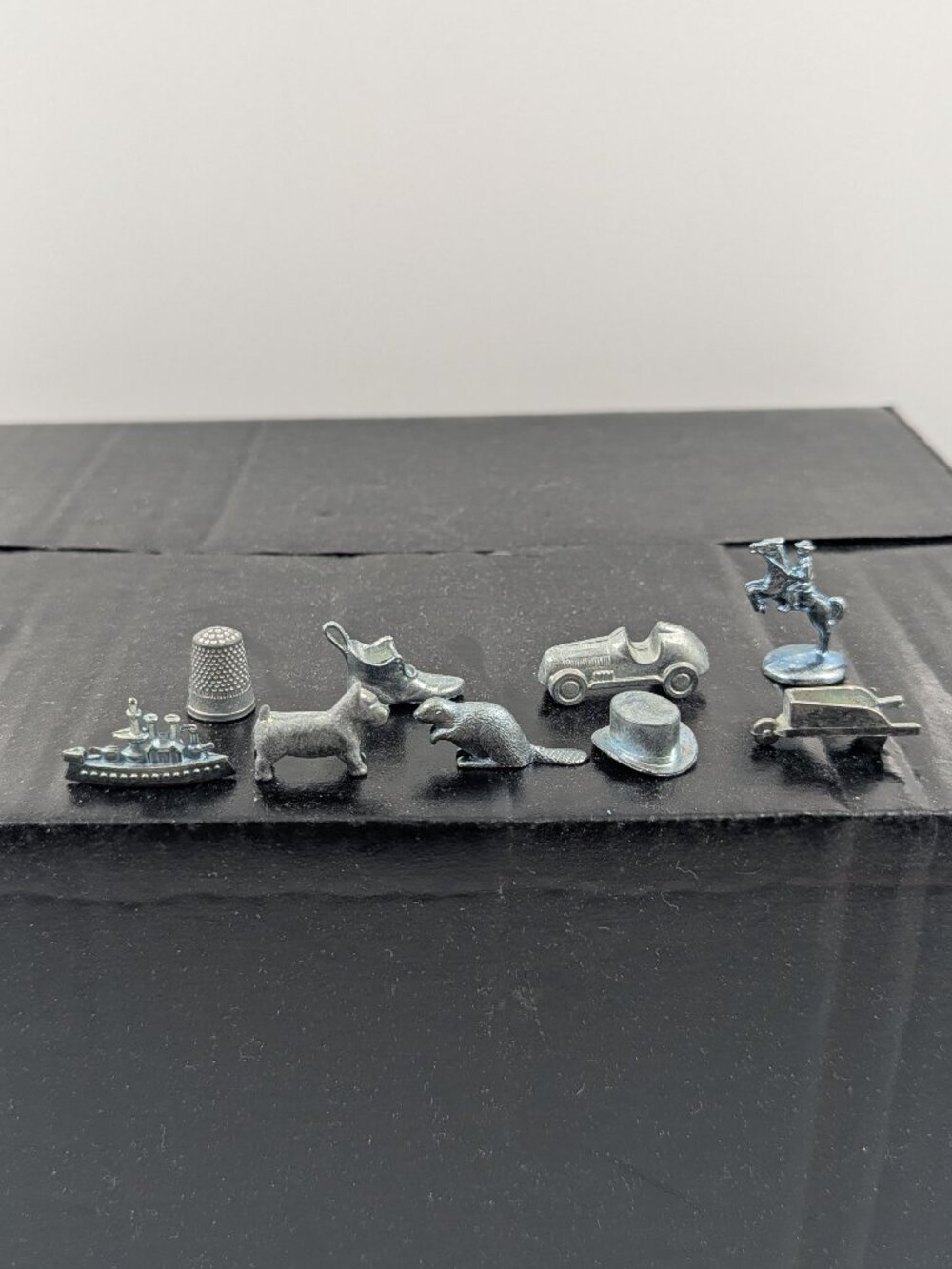 Lot of 9 Monopoly replacement game pieces including the rare Beaver